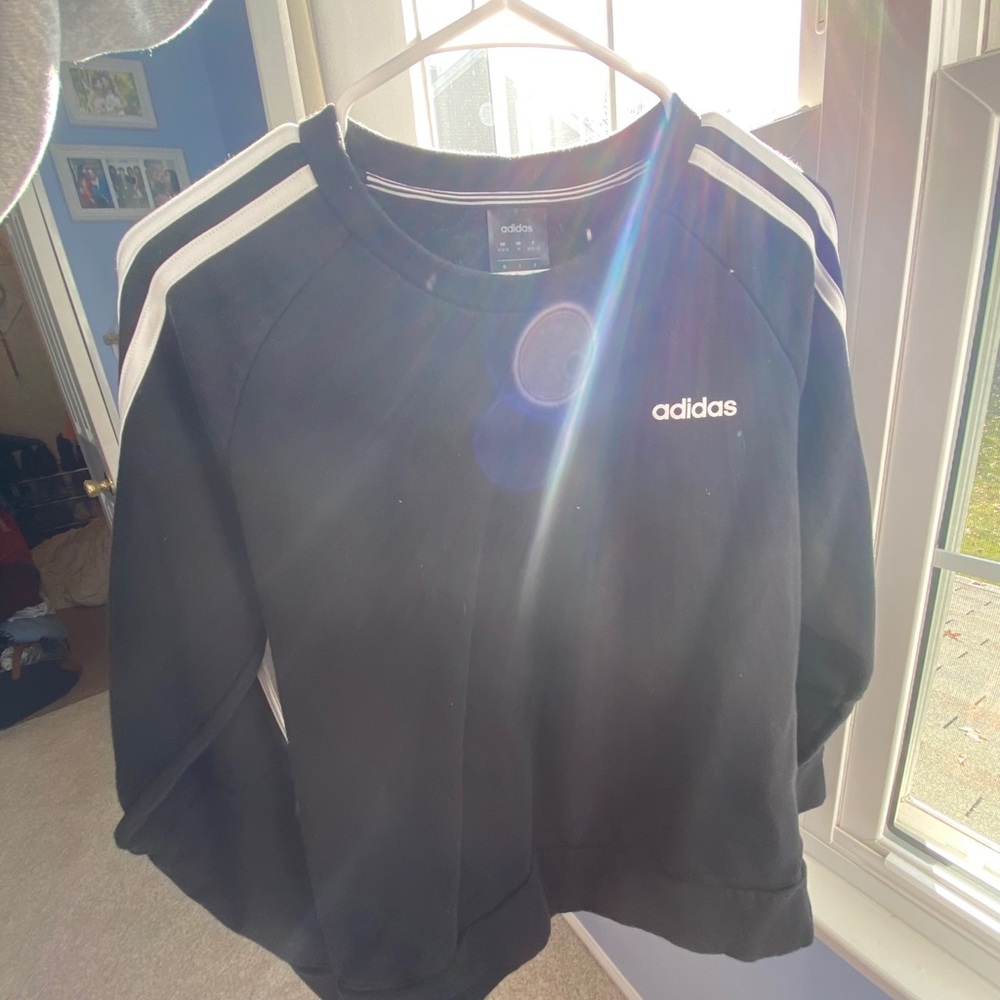 Black Adidas Crewneck